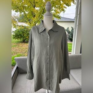 Lord & Taylor Plus Size Sage Blouse